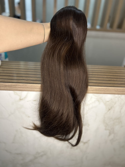 Cabelo castanho avelã, 60cm, 173g